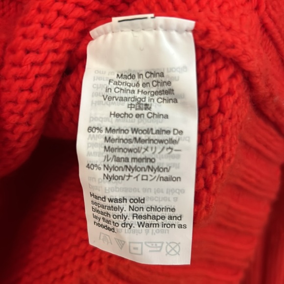 J. Crew wool red warm sweater apre ski sweater size xs - Picture 3 of 4